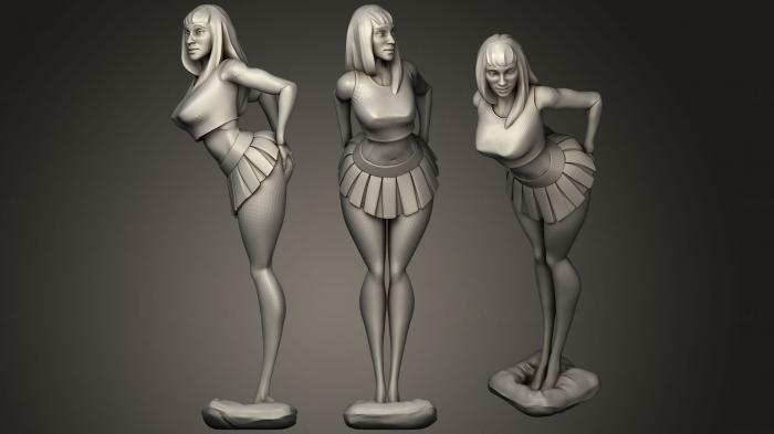 Figurines of girls (STKGL_0305) 3D model for CNC machine